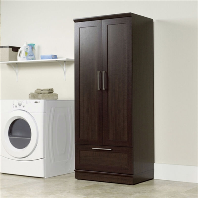 Freestanding Wardrobe Armoire Cabinet with Shelves and Hanging Space