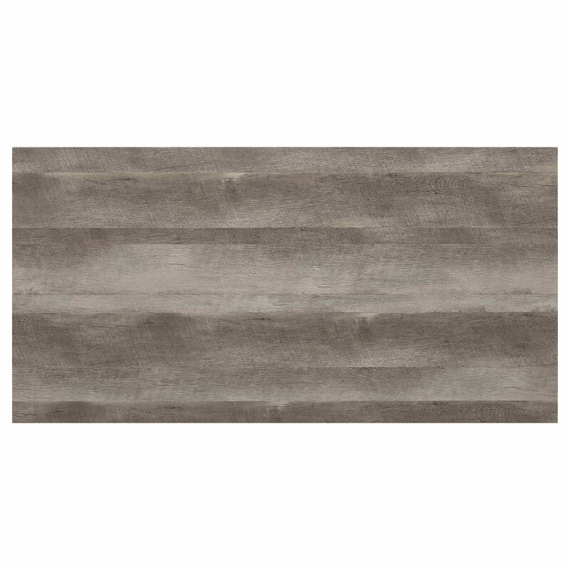 HomeRoots 47" Oak and Black Wood And Metal Distressed Frame Coffee Table image number 4