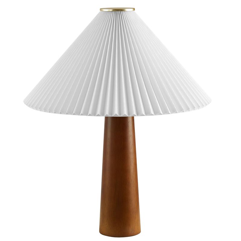 Modway Jessica Pleated Table Lamp in Walnut image number 0