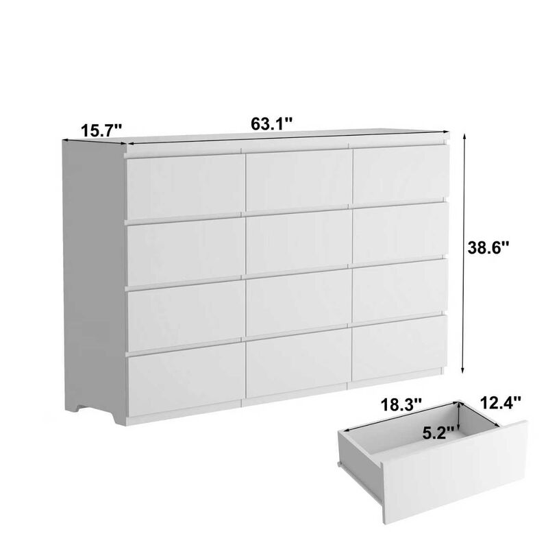 Flemwu 12 Drawers Double Dresser image number 0
