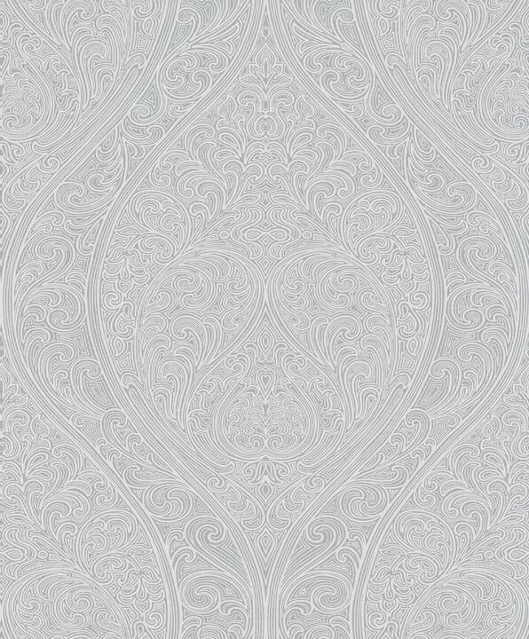 Serene Art Nouveau Silver Grey Wallpaper 32980