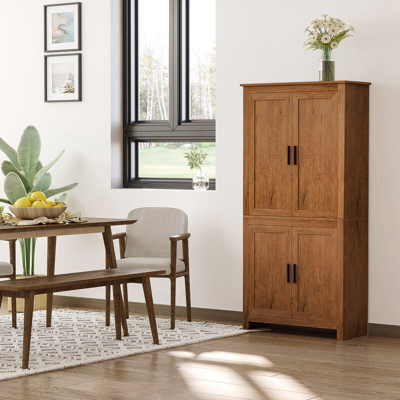 Multi-Tier Storage Cabinet with Closed Compartments for Home Organization image number 3