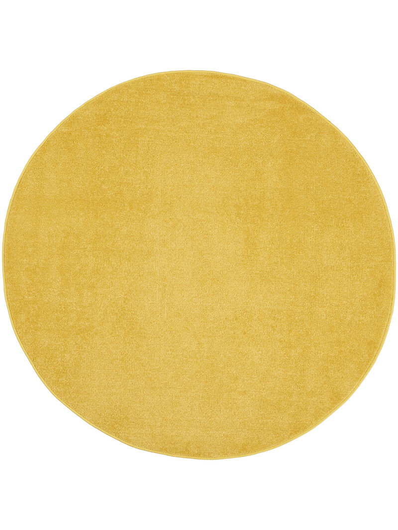 Nourison Essentials NRE01 Yellow 6' x Round Rug