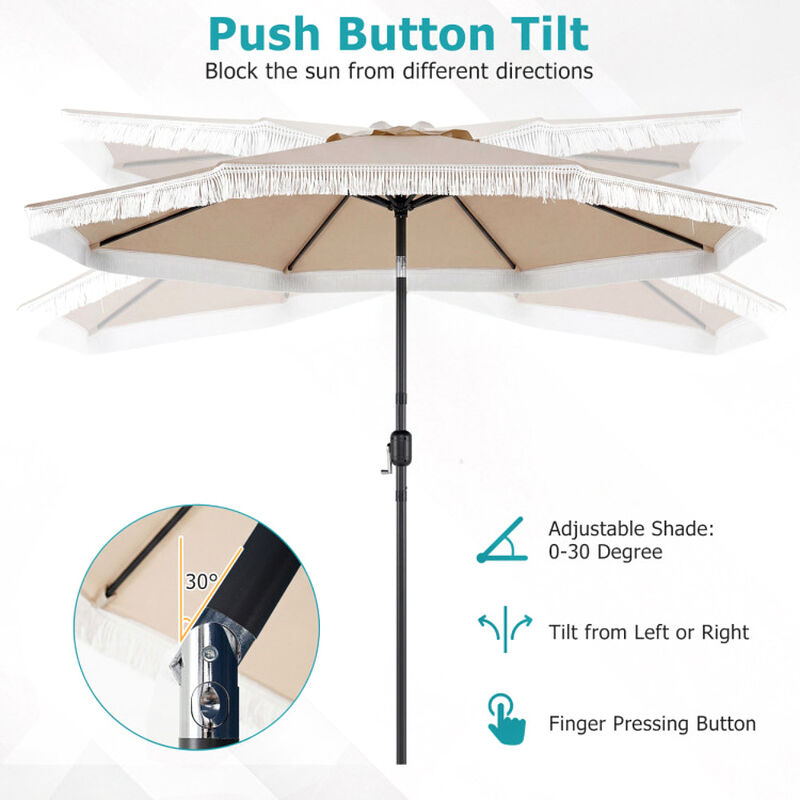 Outdoor Sun Shade Patio Umbrella for Backyard Garden Pool and Deck image number 6