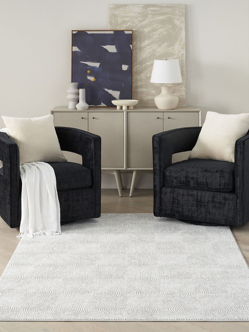 Dew DEW03 Silver 5'3" x 7' Rug