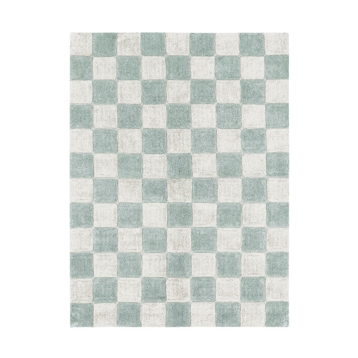Washable rug Kitchen Tiles Blue Sage