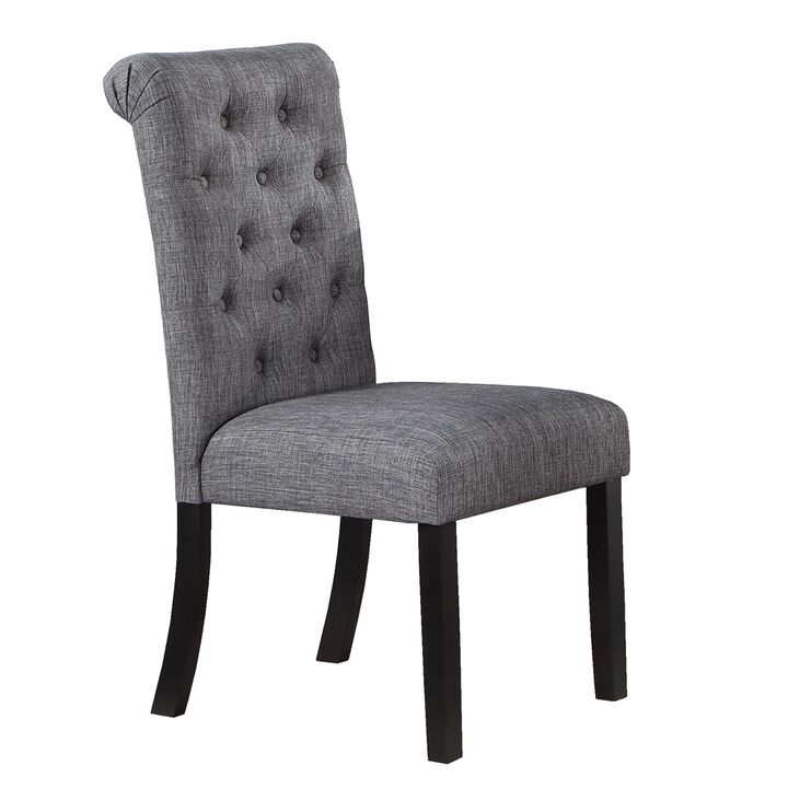 Streamdale Contemporary Charcoal Fabric Dining Chairs Set