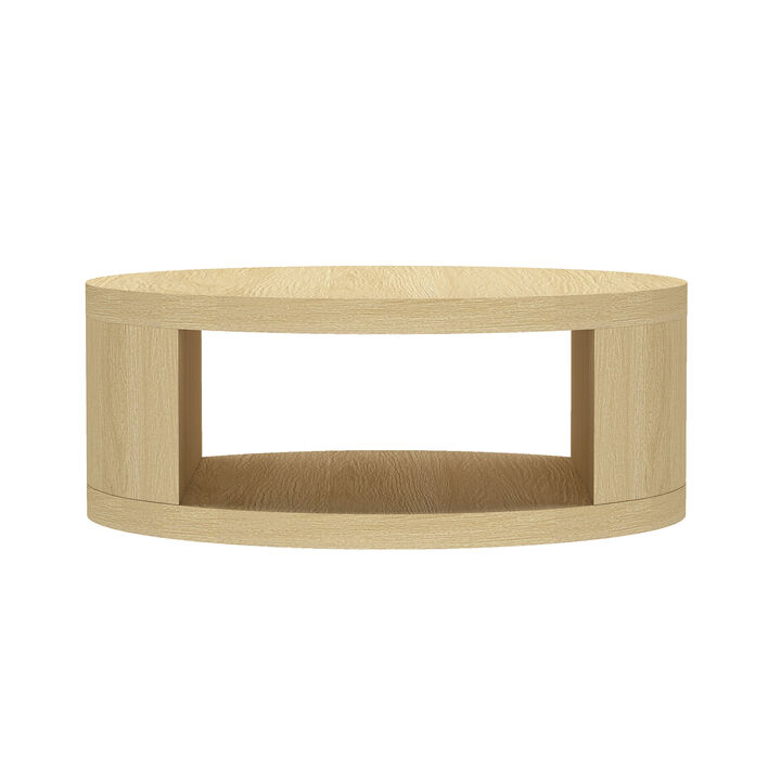 Alure 36" Round Coffee Table in Black
