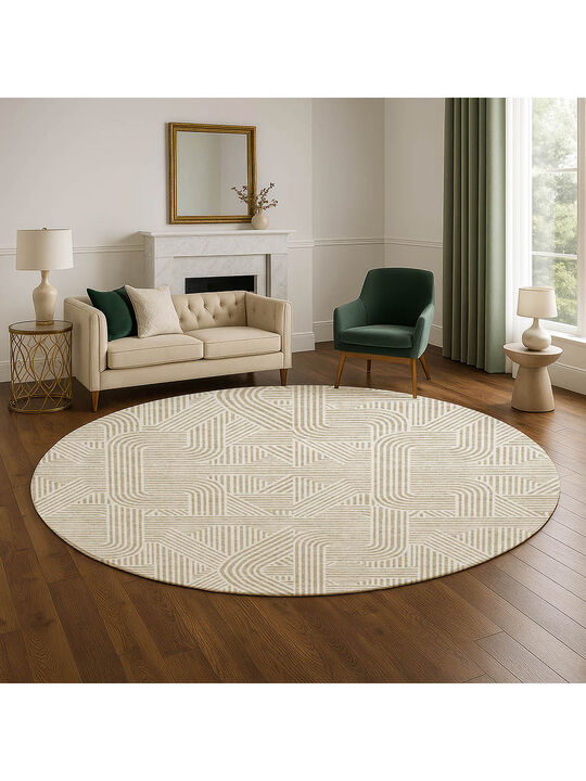 The Reserve TR14 Putty 8' Round Rug