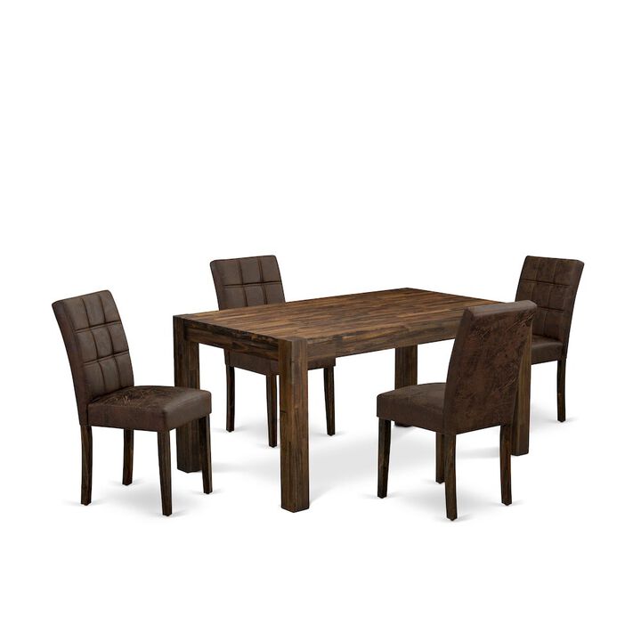5 Piece Dinner Table Set consists A Kitchen Table