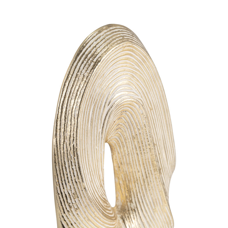 Metal, 17" Oval Table Top Deco, Gold image number 4
