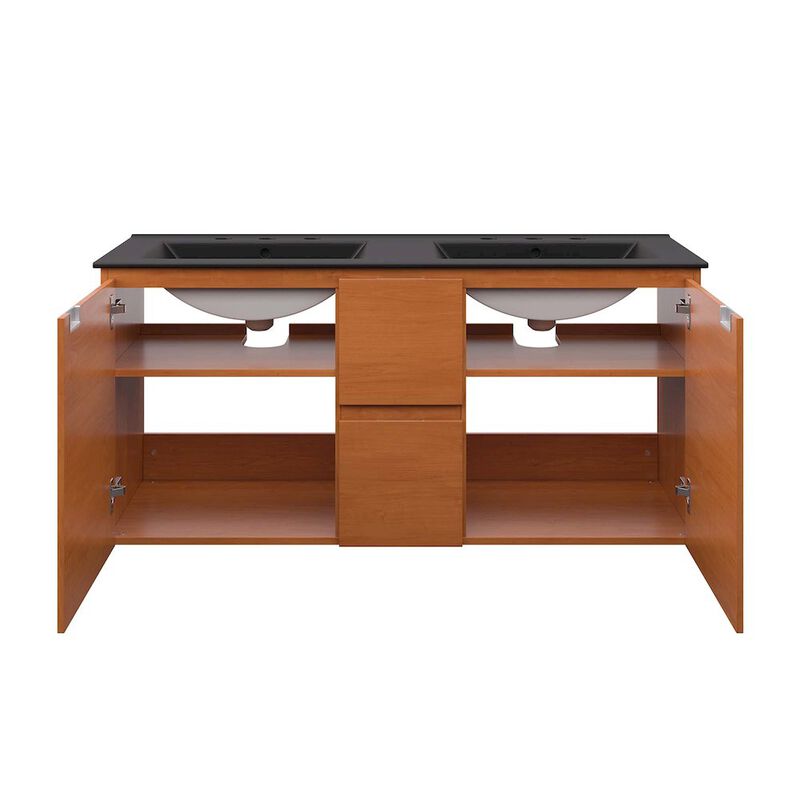 Scenic 48" Double Wall-Mount Bathroom Vanity image number 5