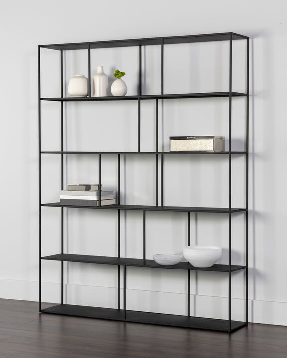 Jareth Extra Large Black Bookcase