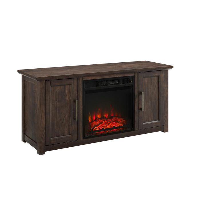 Crosley Furniture Camden Low Profile Fireplace TV Stand For 50+ Inch TV