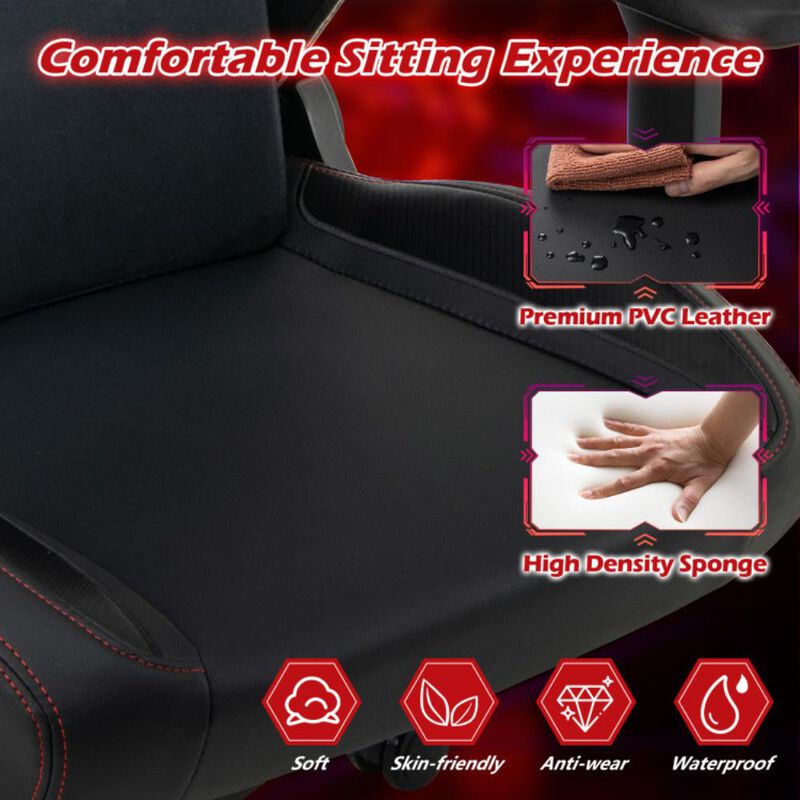Hivvago Ergonomic High Back Computer Chair with Magnetic Headrest and Lumbar Pillow