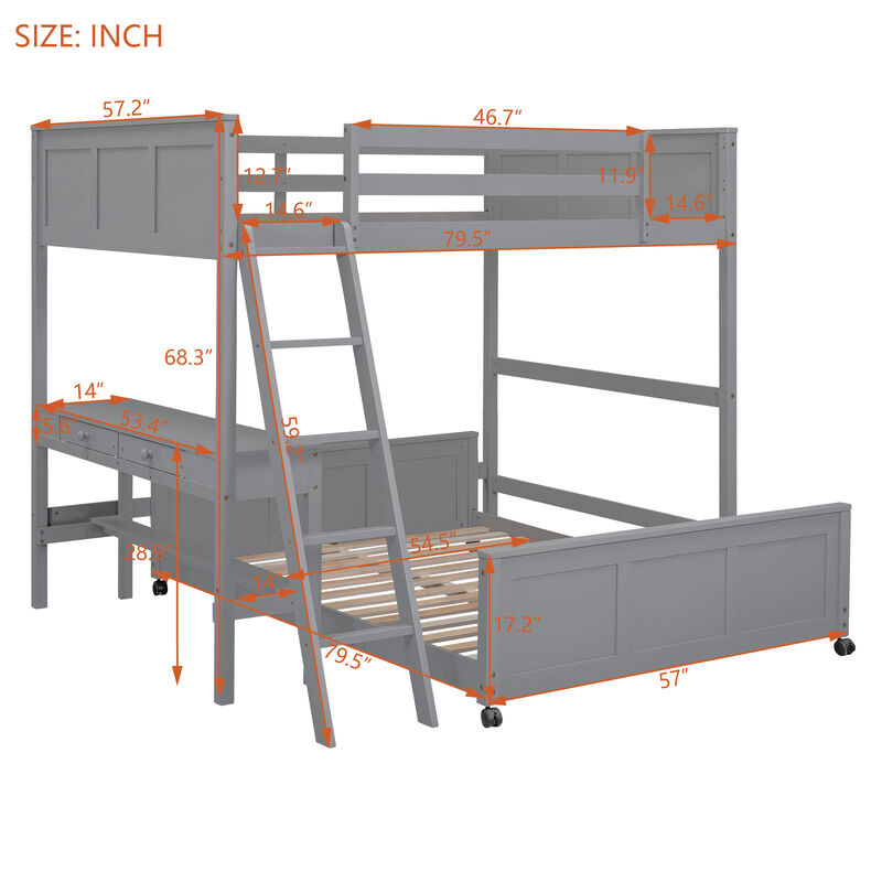 Merax Bunk Bed with Desk