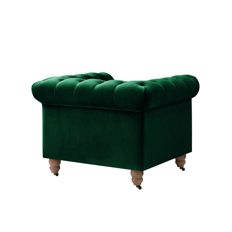 Rustic Manor Bayleigh Velvet Chesterfield Club Chair