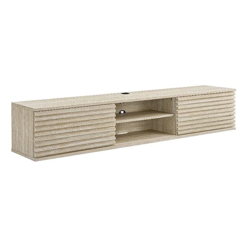 Modway Render Faux Travertine 71 Inch Floating TV Stand in Travertine image number 0