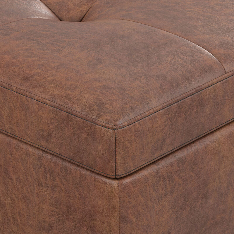 Shay Mid Century Large Square Coffee Table Storage Ottoman image number 8