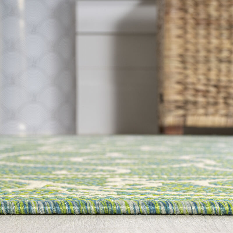 Charleston Vintage Filigree Textured Weave Indoor/Outdoor Area Rug