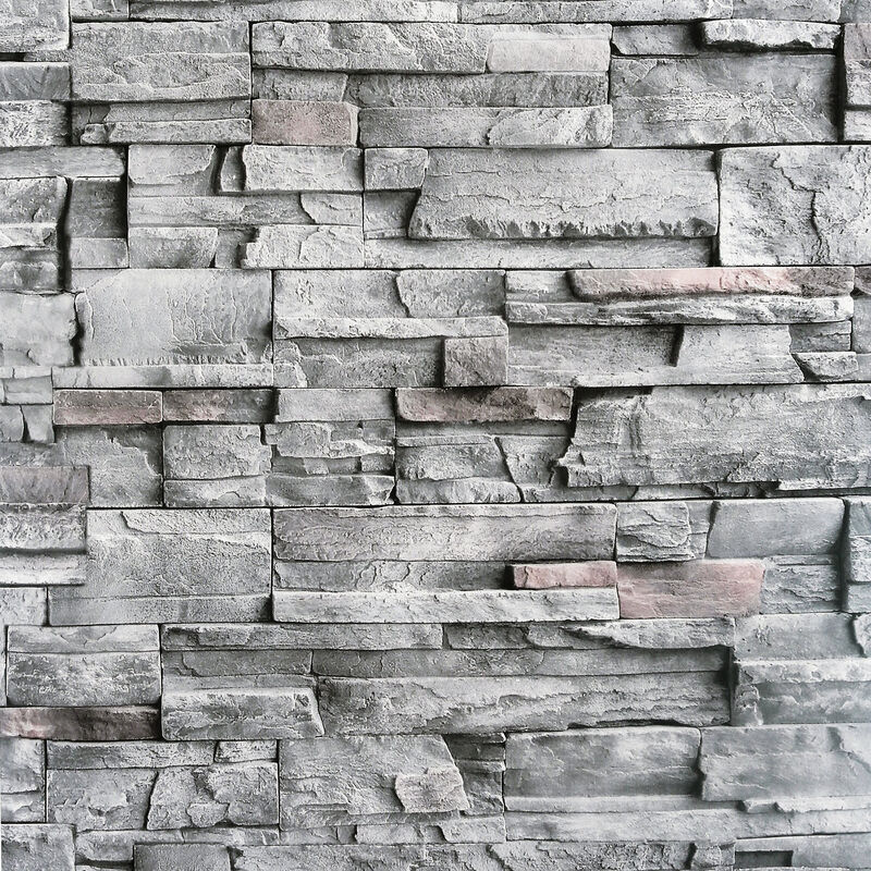 Cornell Grey Slate Wall Wallpaper image number 0