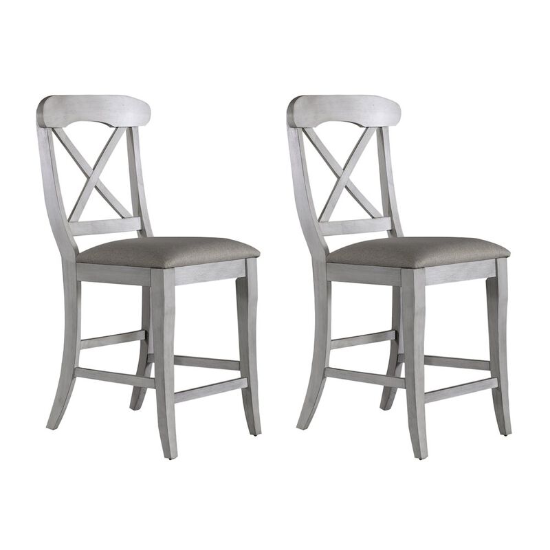 Liberty Furniture Uph X Back Counter Chair (RTA) - Set of 2 in Rubberwood Solids w/ Pine Veneers image number 0