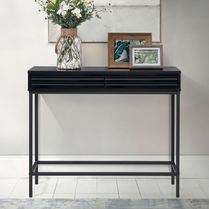Casimo 35.43 in. Rectangular Engineer Wood Console Table