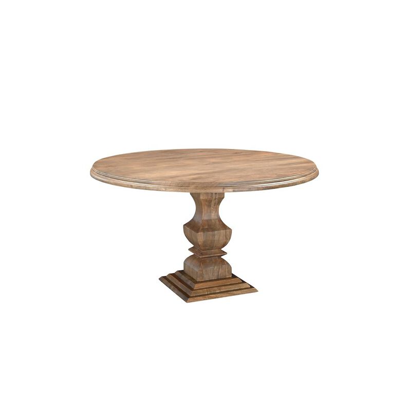 Taran Designs Adrien 54 Round Solid Wood Pedestal Dining Table