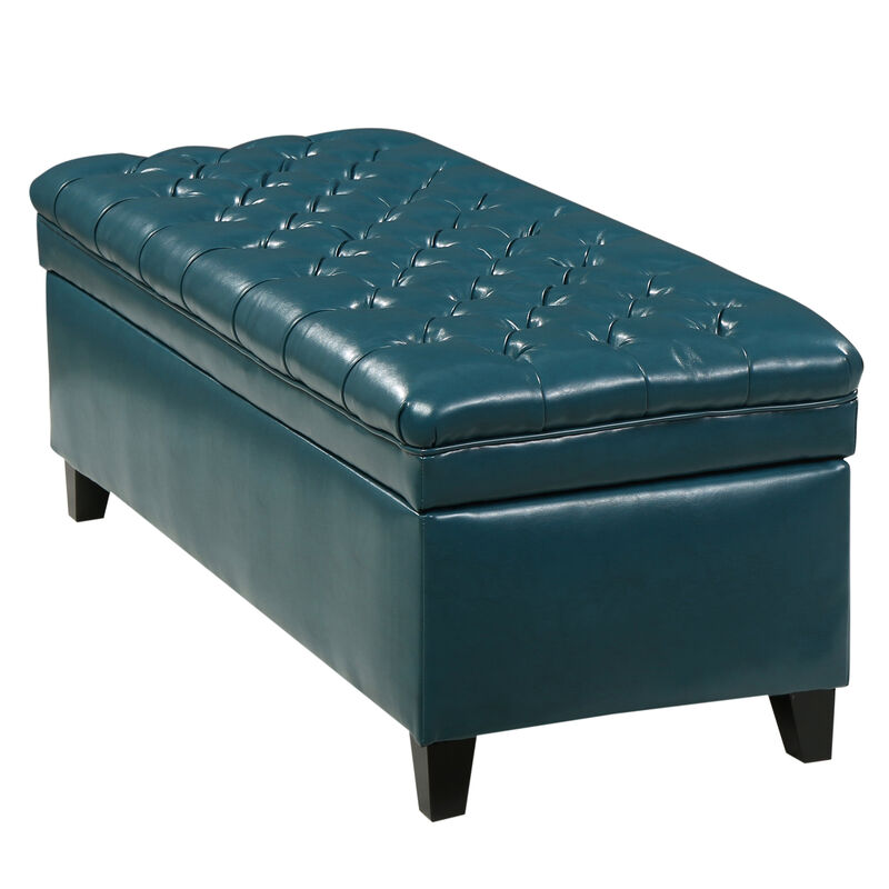 Merax PU Leather Storage Ottoman Bench