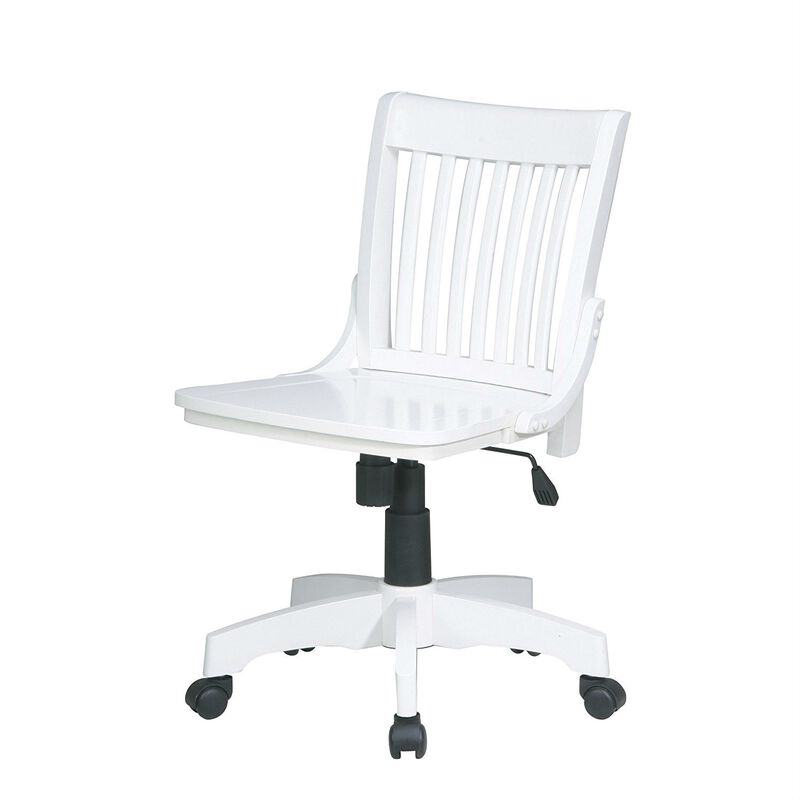 Armless Bankers Chair with Classic Design for Compact and Comfortable Office Seating