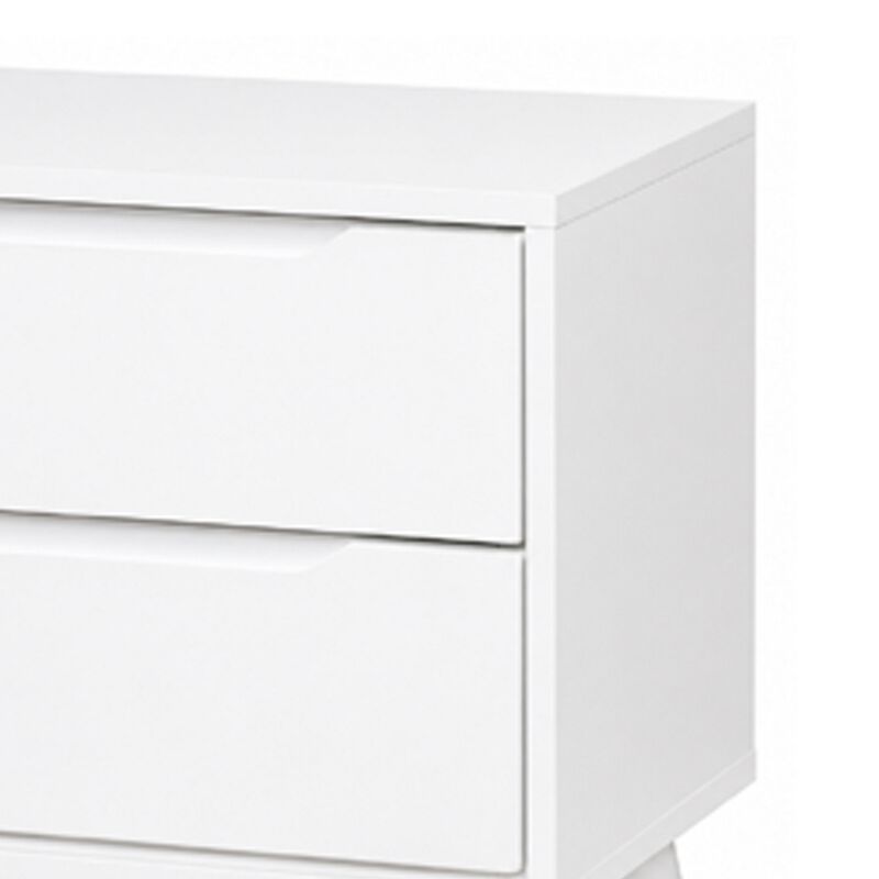 3pc King Bedroom Set, White Wood, 2 Nightstands image number 6
