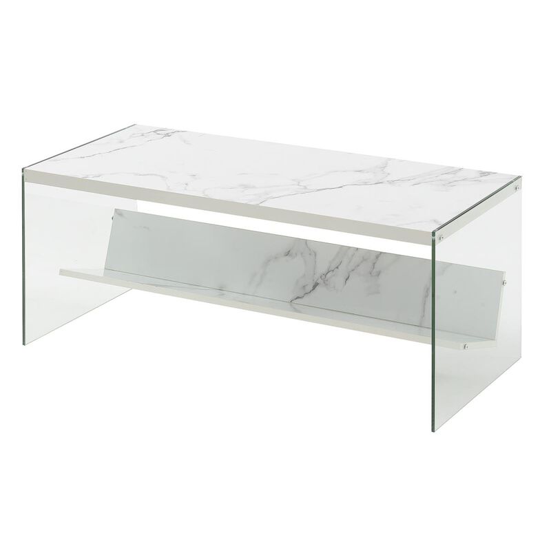 Convenience Concepts  Soho Coffee Table, Faux  Marble image number 1