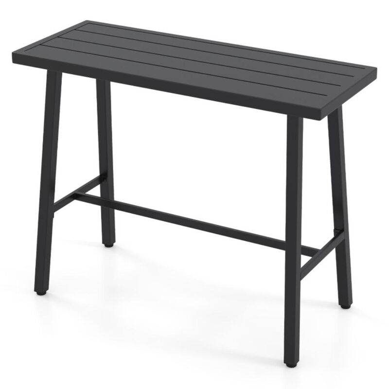 Hivvago 36 Inches Patio Counter Height Bar Table with Adjustable Foot Pads