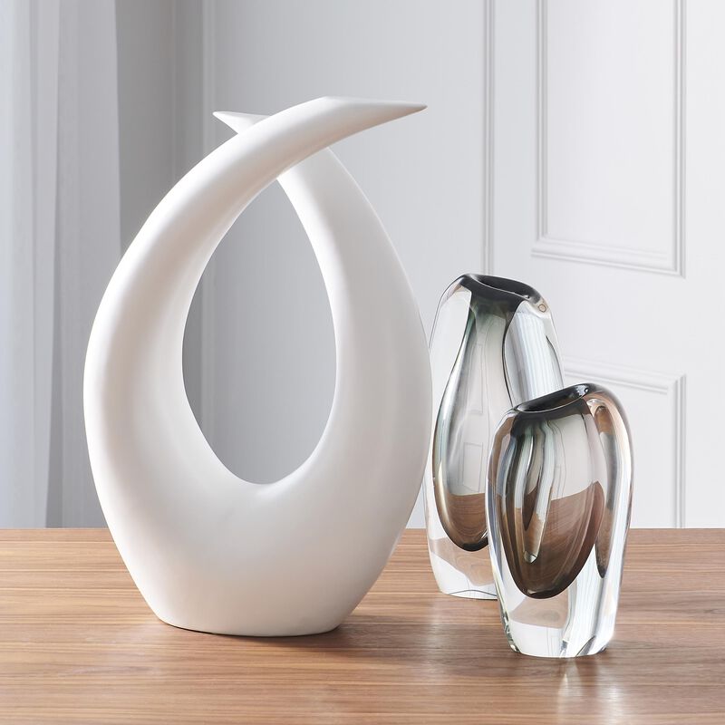 Offset Vase Small Grey image number 3