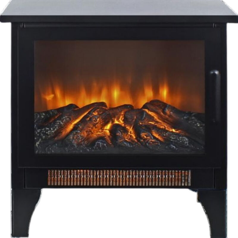Electric Infrared Quartz Fireplace Stove with 3D Flame, Freestanding Heater for Cozy Rooms