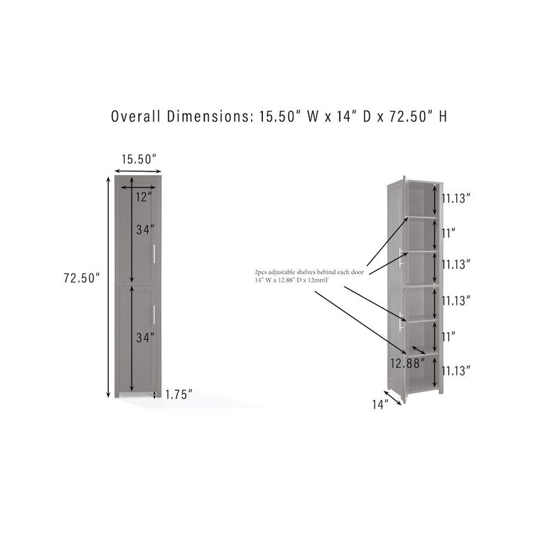 Crosley Furniture Savannah Linen Storage Cabinet