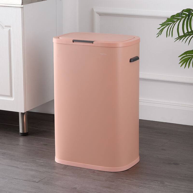 Tammi Kitchen 14.5-Gallon Slim Metal Push Button Trash Can