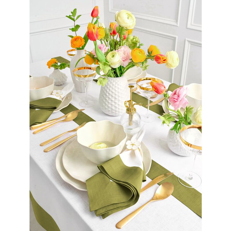 Solino Home 100% Pure Linen Placemats 14 x 19 Inch Set of 4 - Contempo