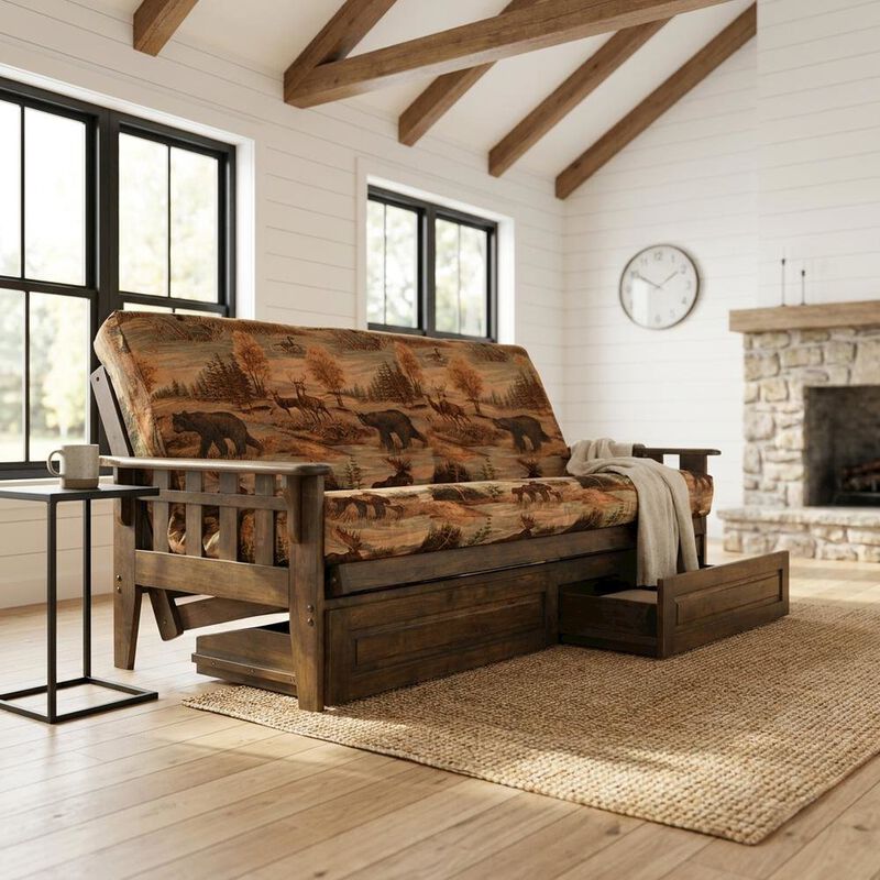 Tucson Frame-Rustic Walnut  Finish-Canadian Mattress-Storage Drawers image number 6