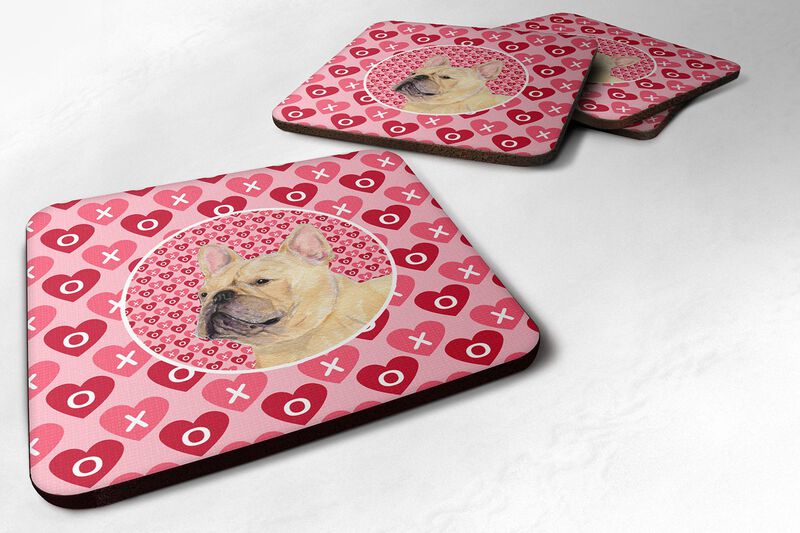 Caroline's Treasures SS4485FC French Bulldog Foam Coasters (Set of 4), 3.5 H x 3.5 W, Multicolor image number 0