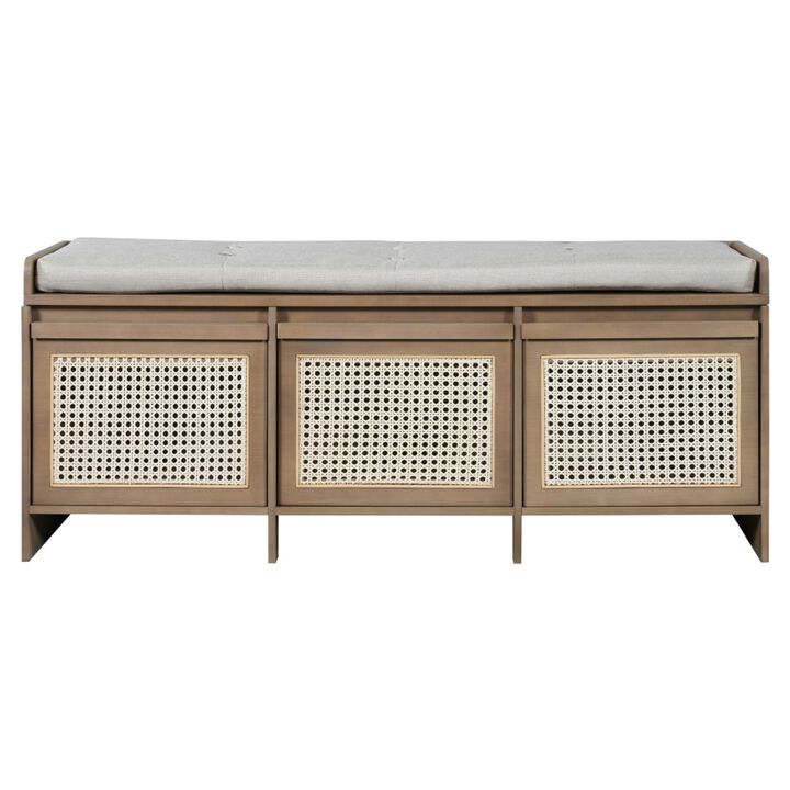 Seckbo Retro Button Tufted Upholstered Storage Bench