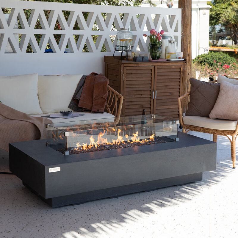 Elementi Concrete Outdoor Fire Pit Table with Lid image number 6
