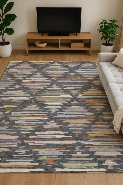 Kenner KN2 Charcoal 9' x 12' Rug