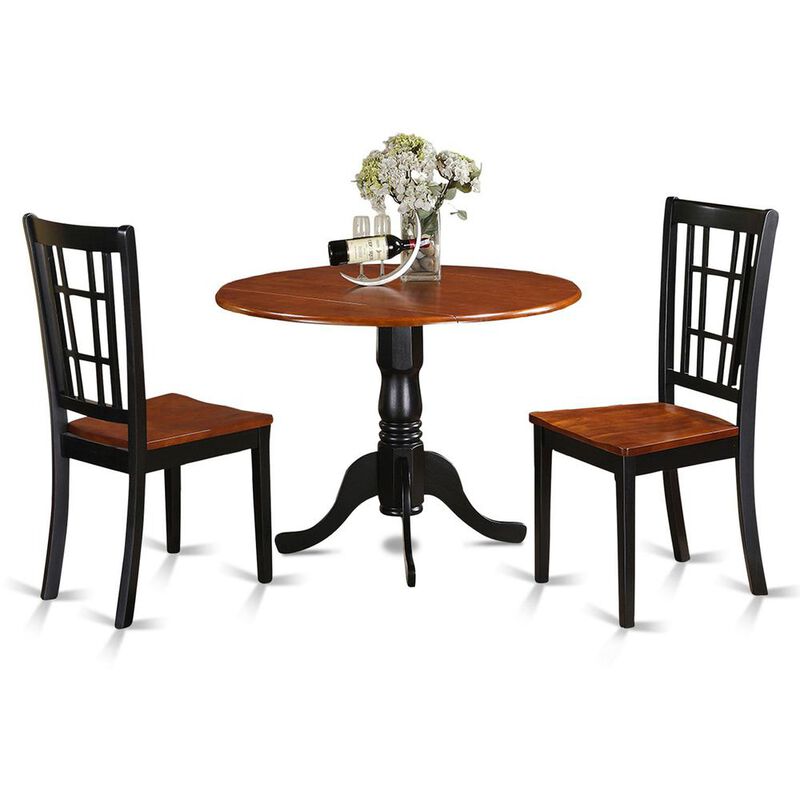 3 PC small Kitchen Table set-Kitchen Table and 2 dinette Chairs.