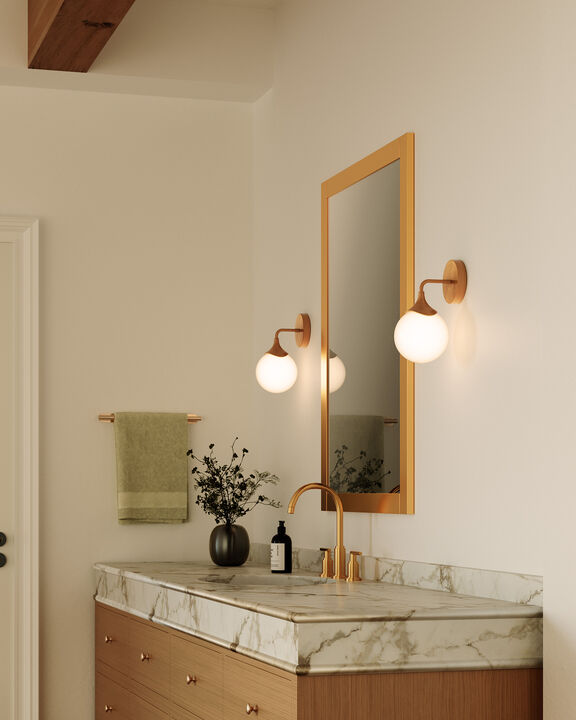 Nouveau 12-in 1 Light Damp-Rated Wall/Vanity Light