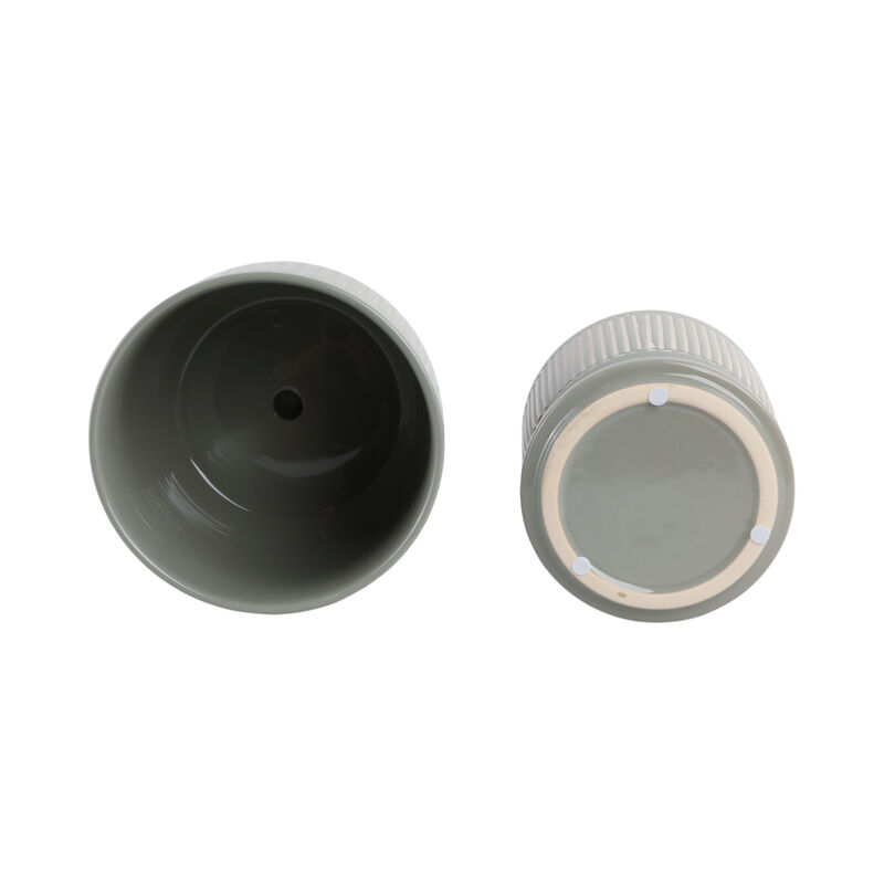 Planter with Saucer, Grey