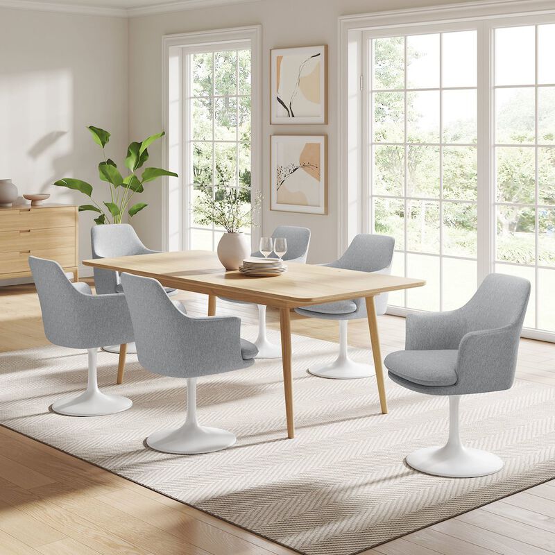 Lippa Swivel Dining Upholstered Armchair image number 7