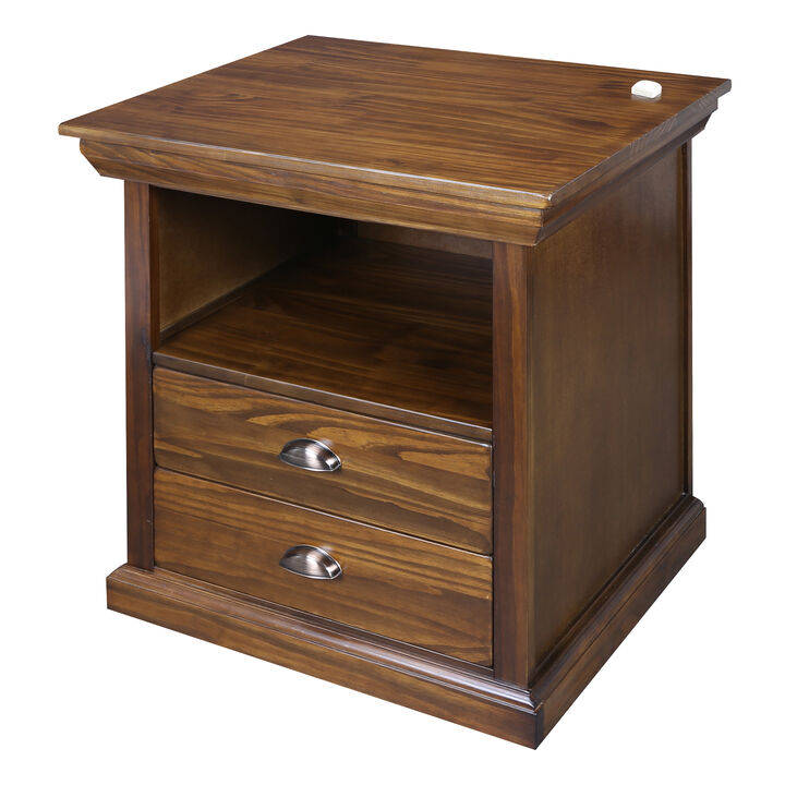 Casual Home Lincoln Nightstand Compartment, Concealment Furniture, Mocha