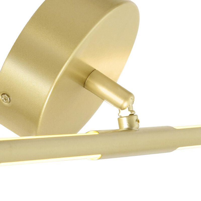 CWI Lighting Oskil LED Integrated Wall Light With Satin Gold Finish