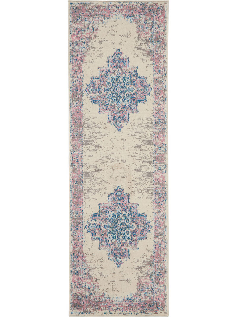 Grafix GRF14 Ivory/Pink 2' x 6' Rug